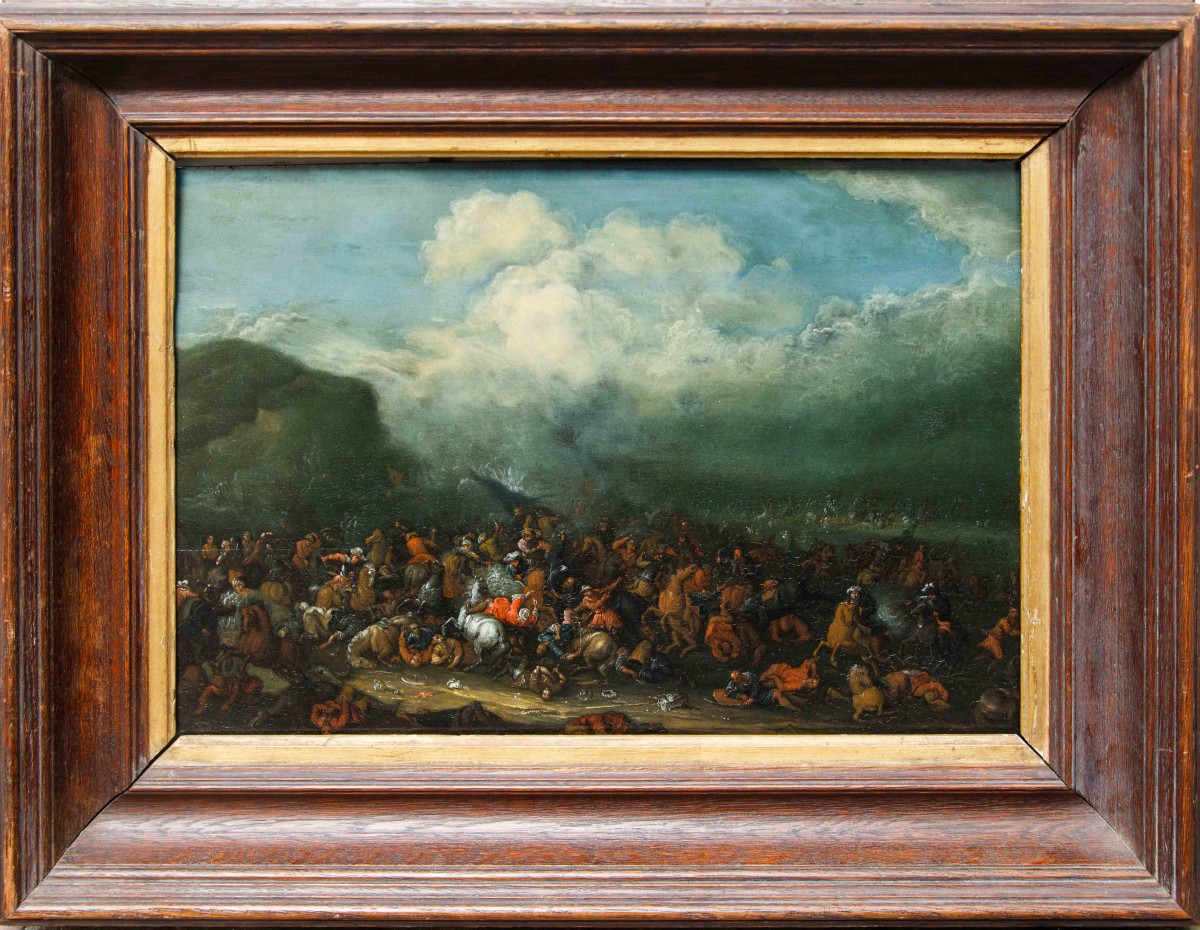 Karl Breydel, detto Il cavaliere di Anversa (Anversa, 1678-1733), Scena di battaglia 