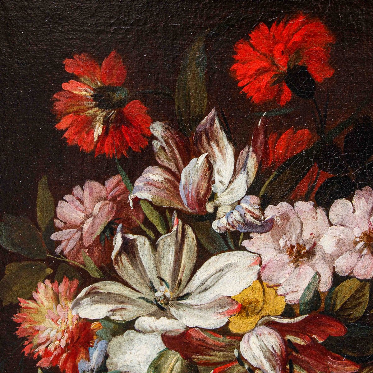Nicola van Houbraken (Messina, 1668 – Pisa, 1733)(attr.), Vasi di fiori-photo-2