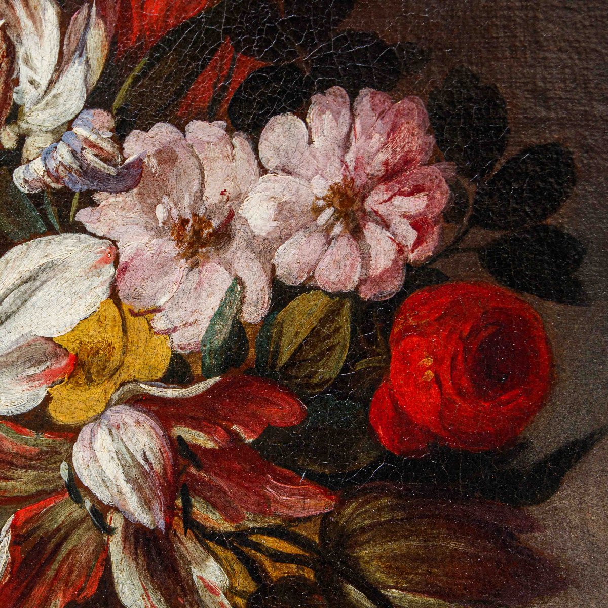 Nicola van Houbraken (Messina, 1668 – Pisa, 1733)(attr.), Vasi di fiori-photo-1