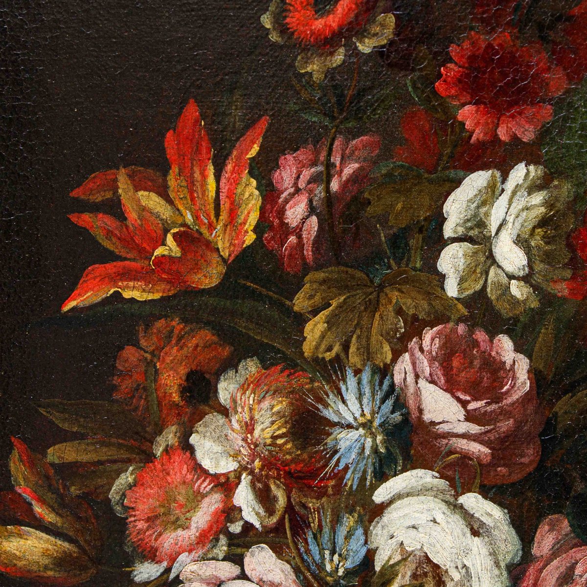 Nicola van Houbraken (Messina, 1668 – Pisa, 1733)(attr.), Vasi di fiori-photo-7
