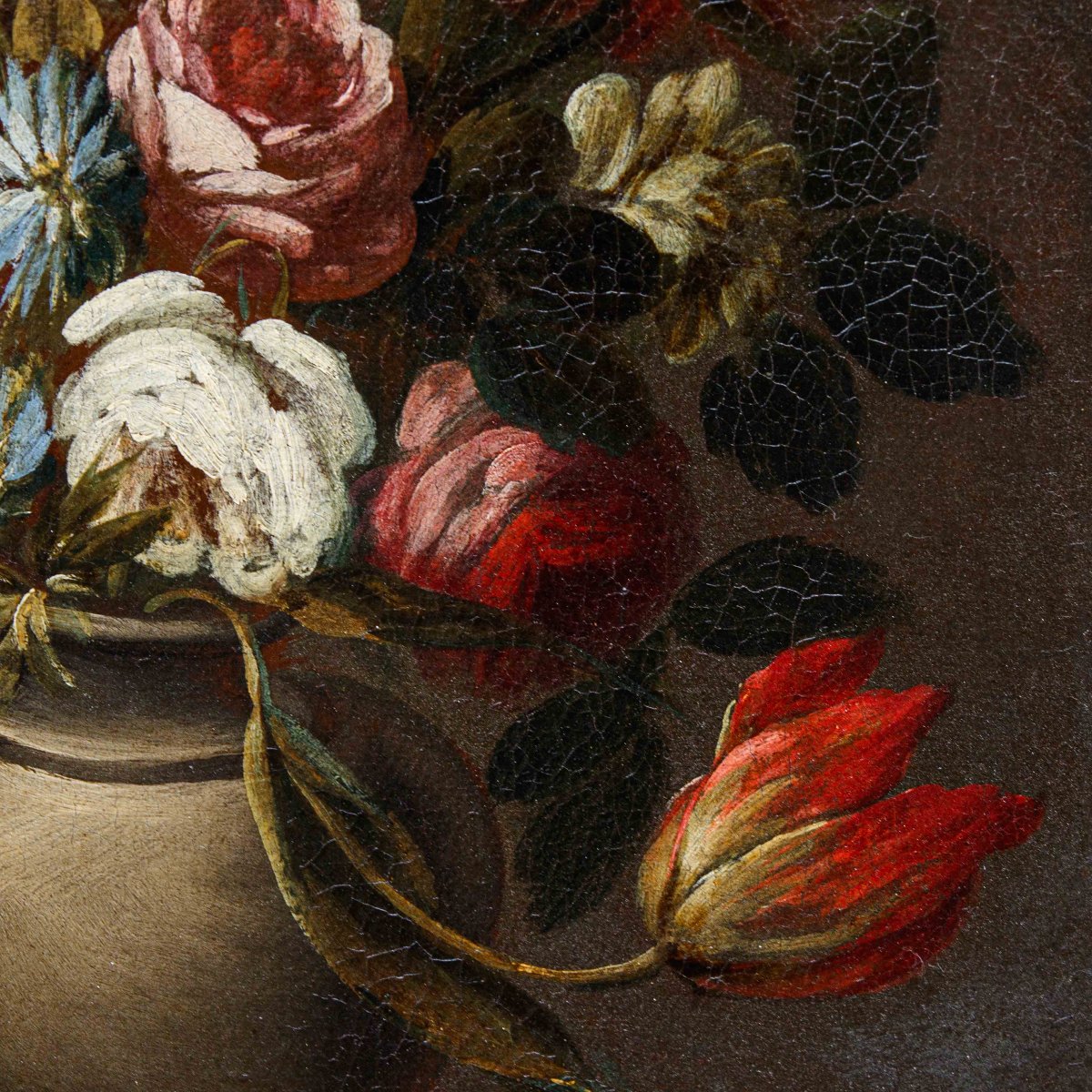 Nicola van Houbraken (Messina, 1668 – Pisa, 1733)(attr.), Vasi di fiori-photo-8