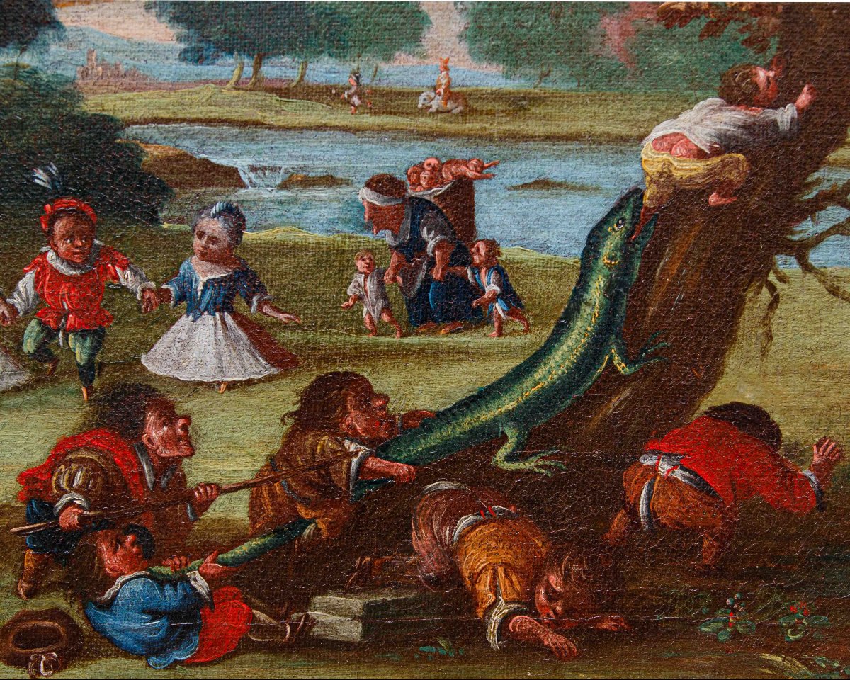 Faustino Bocchi (Brescia, 1659 – 1741), La guerra dei pigmei-photo-4