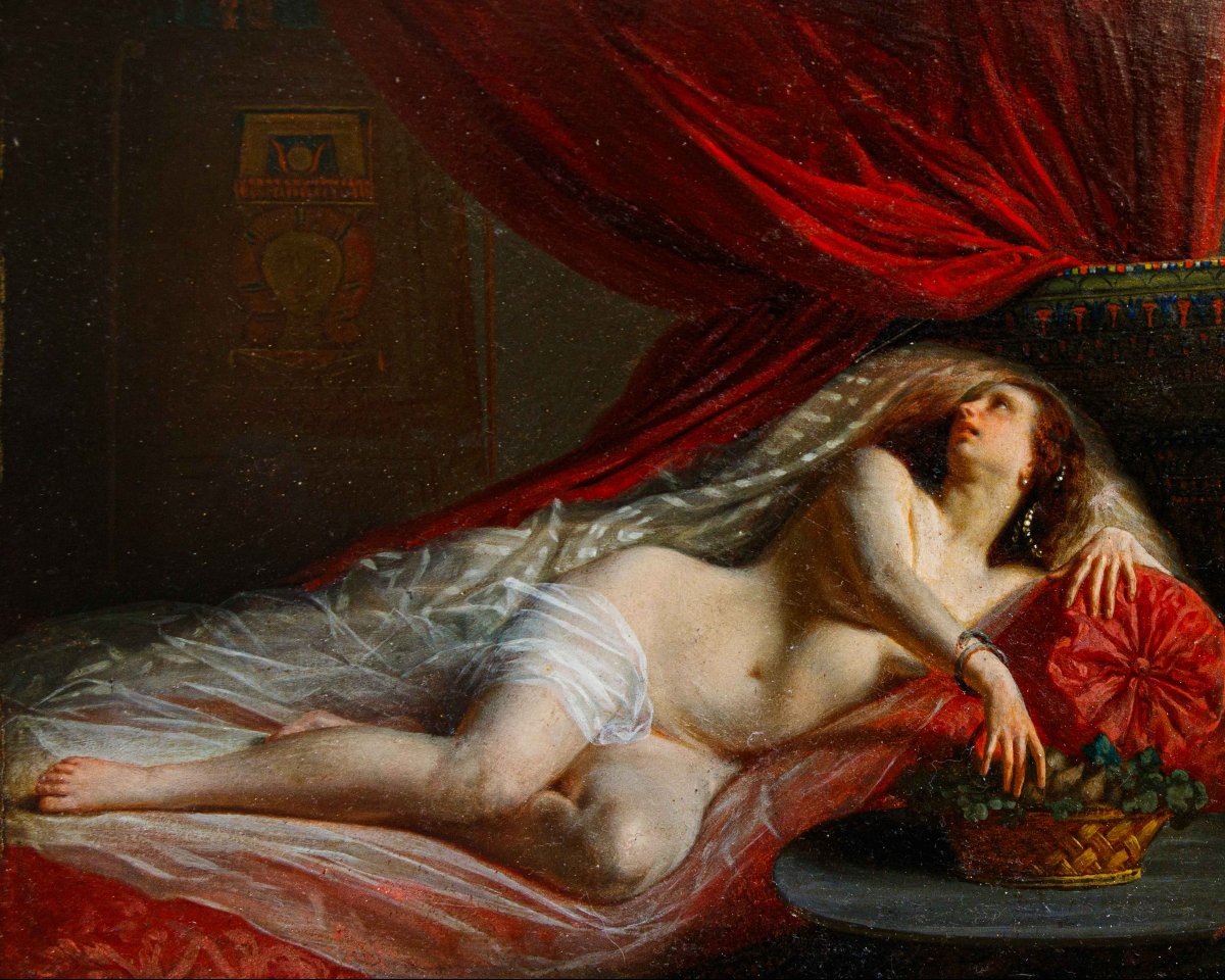 Jean Louis Victor Viger de Vigneau (Argentan, 1819- Parigi, 1879), La morte di Cleopatra-photo-2