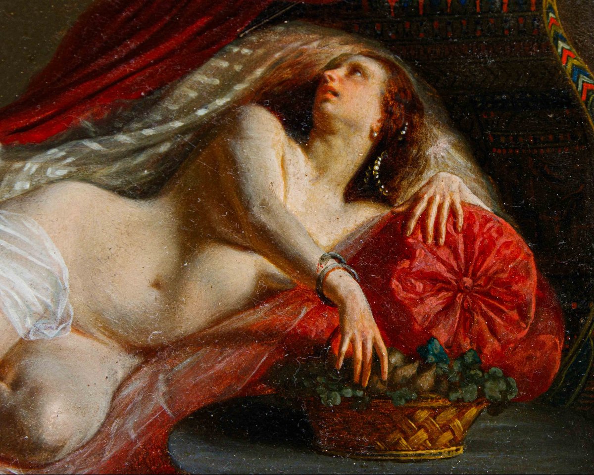 Jean Louis Victor Viger de Vigneau (Argentan, 1819- Parigi, 1879), La morte di Cleopatra-photo-2