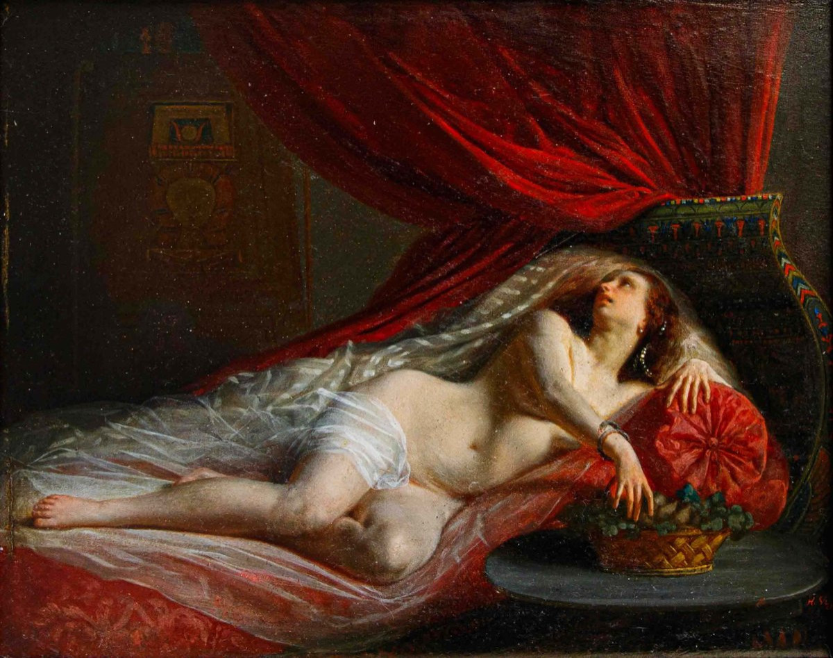 Jean Louis Victor Viger de Vigneau (Argentan, 1819- Parigi, 1879), La morte di Cleopatra-photo-4