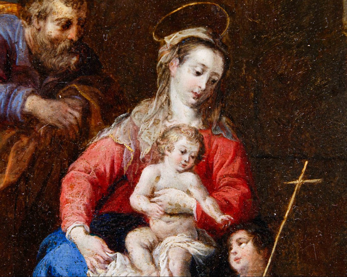 Bottega di Bartholomeus Breenbergh (Deventer, 1598 - Amsterdam, 1657), Sacra Famiglia-photo-1
