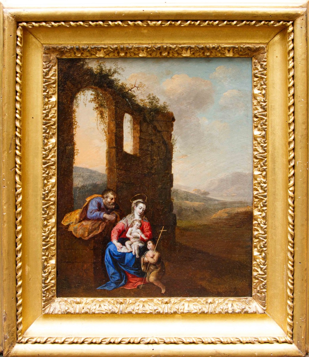 Bottega di Bartholomeus Breenbergh (Deventer, 1598 - Amsterdam, 1657), Sacra Famiglia