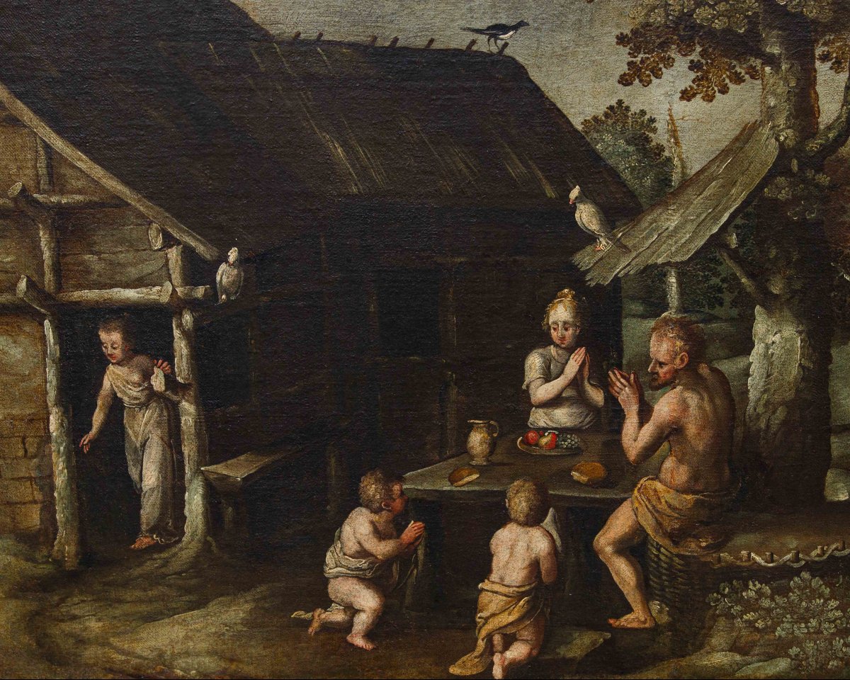 Scuola fiamminga del XVII, da Sadeler, La famiglia di Enoch-photo-2