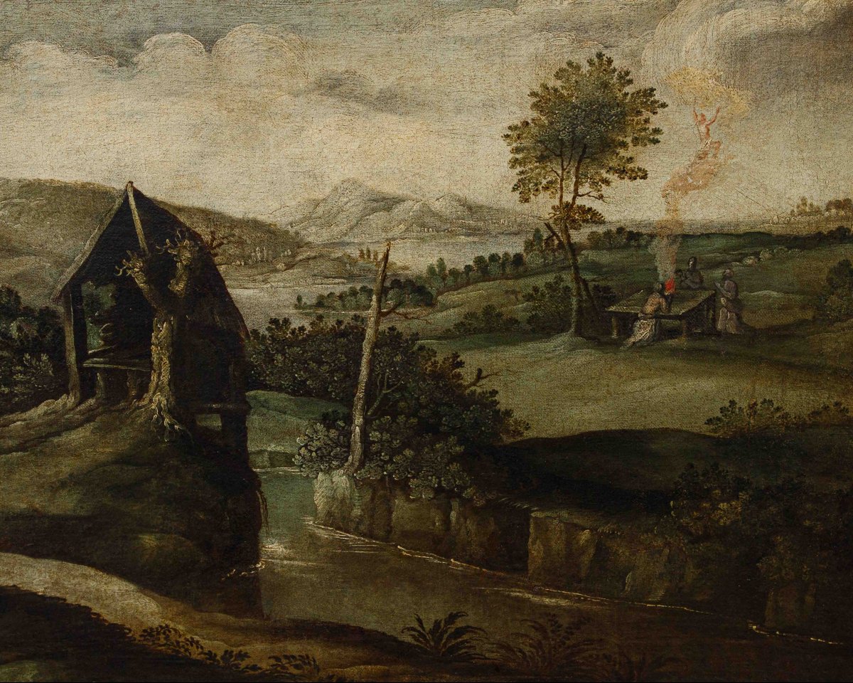 Scuola fiamminga del XVII, da Sadeler, La famiglia di Enoch-photo-1