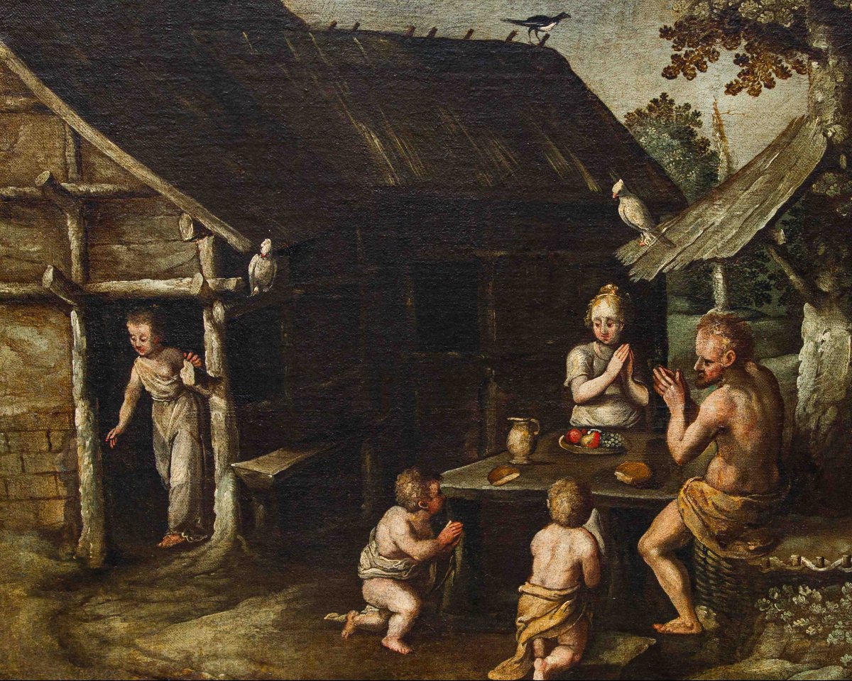 Scuola fiamminga del XVII, da Sadeler, La famiglia di Enoch-photo-4