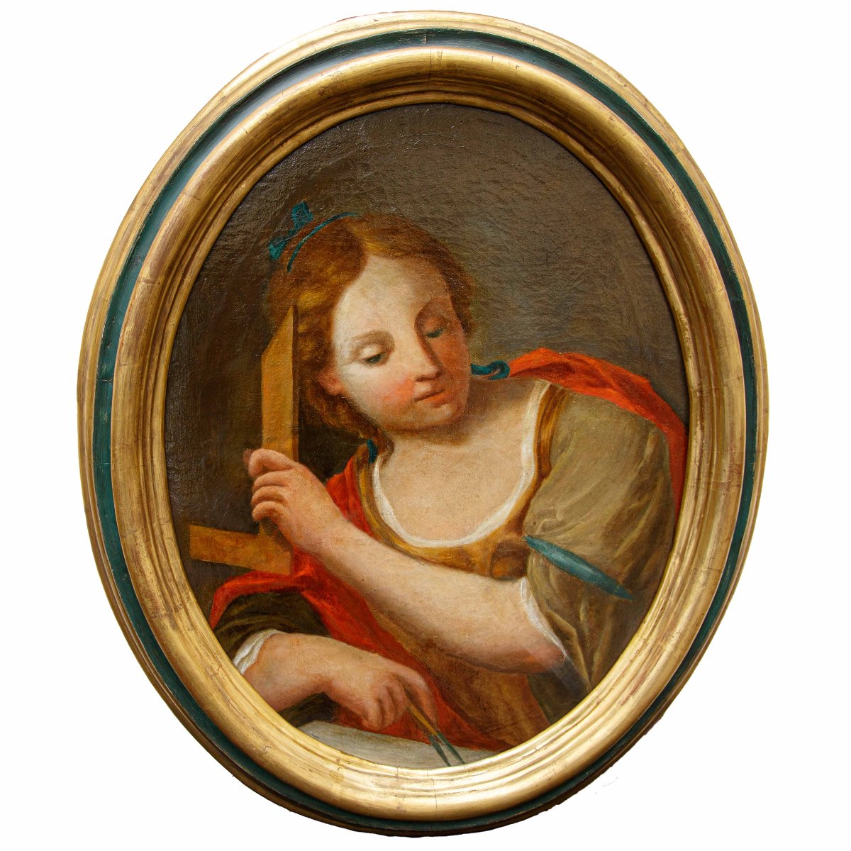 Scuola emiliana, XVII secolo, Allegoria della geometria e Allegoria della musica-photo-4