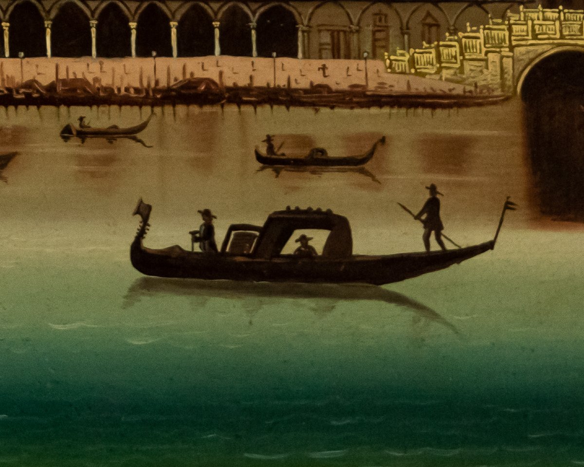 Scuola veneta, XIX secolo, Veduta di Venezia con Palazzo Ducale e l’orizzonte della Laguna-photo-4