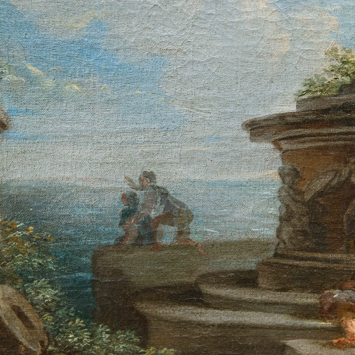 Andrea Locatelli ( Roma, 1695 – 1741), Capriccio architettonico con rovine-photo-4
