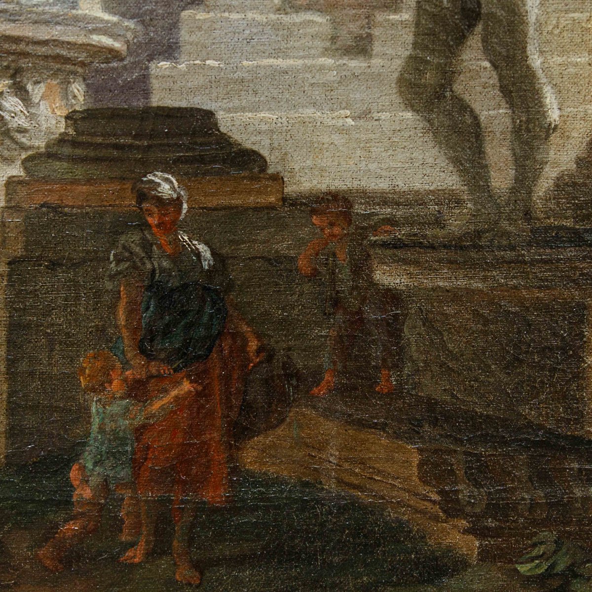 Andrea Locatelli ( Roma, 1695 – 1741), Capriccio architettonico con rovine-photo-6
