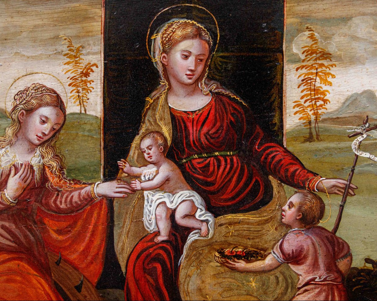 Scuola dalmata cretese, XVII secolo, Sposalizio di Santa Caterina-photo-4