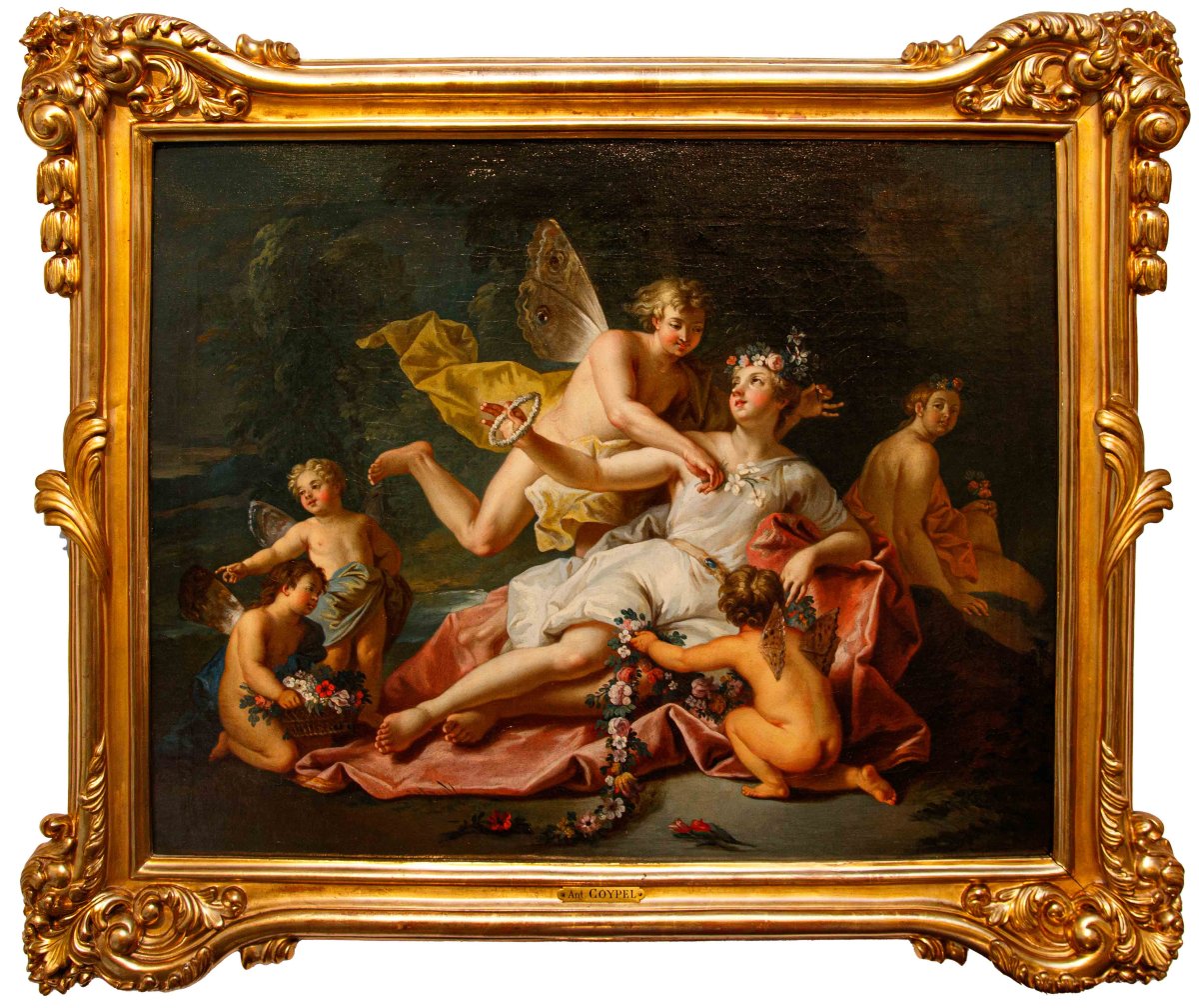 Antoine Coypel (Parigi, 1661 – 1722) (attr.), Zefiro e Flora e Cerere -photo-2