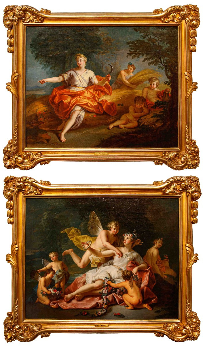 Antoine Coypel (Parigi, 1661 – 1722) (attr.), Zefiro e Flora e Cerere 