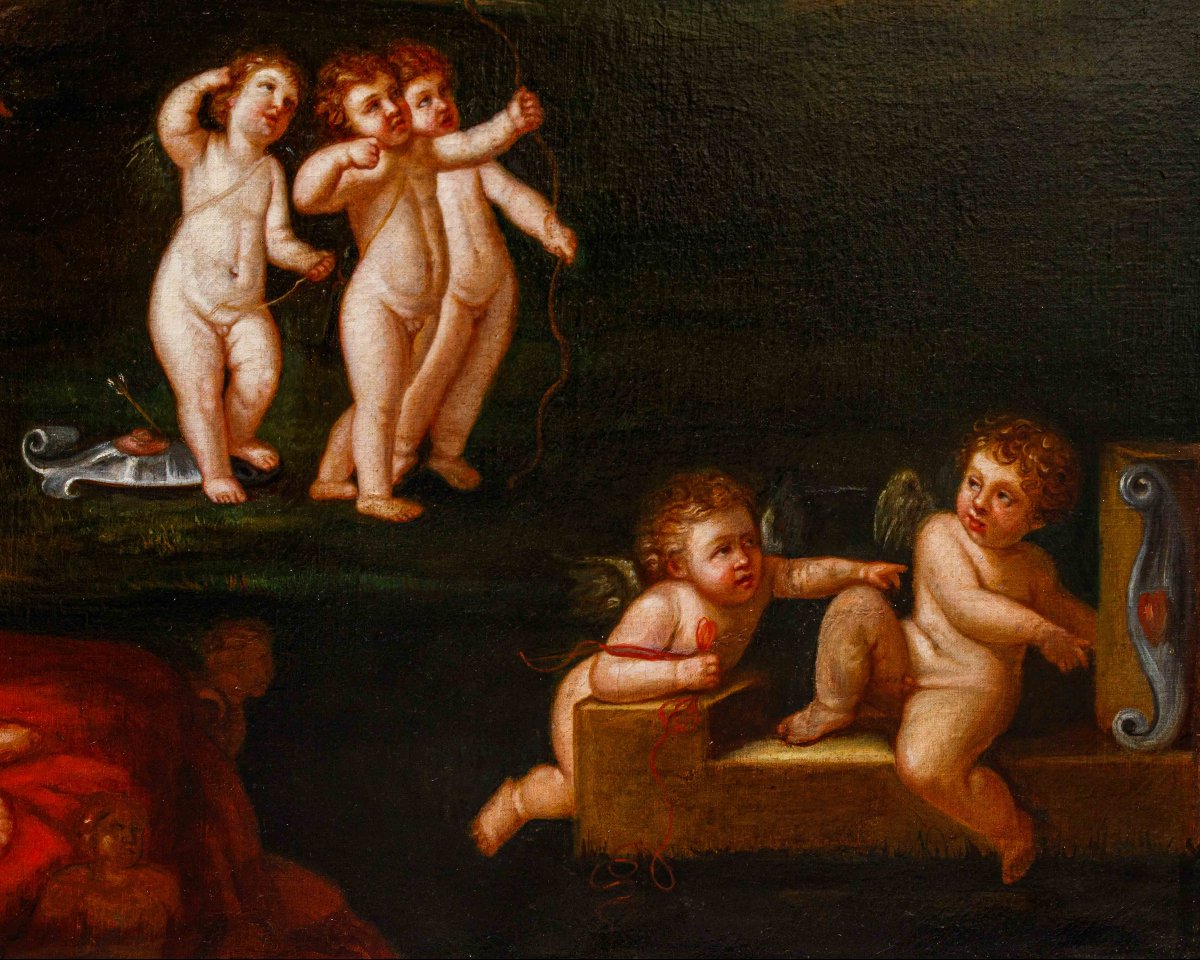 Cerchia di Francesco Albani (Bologna, 1578 – 1660), Il riposo di Venere e Vulcano-photo-3