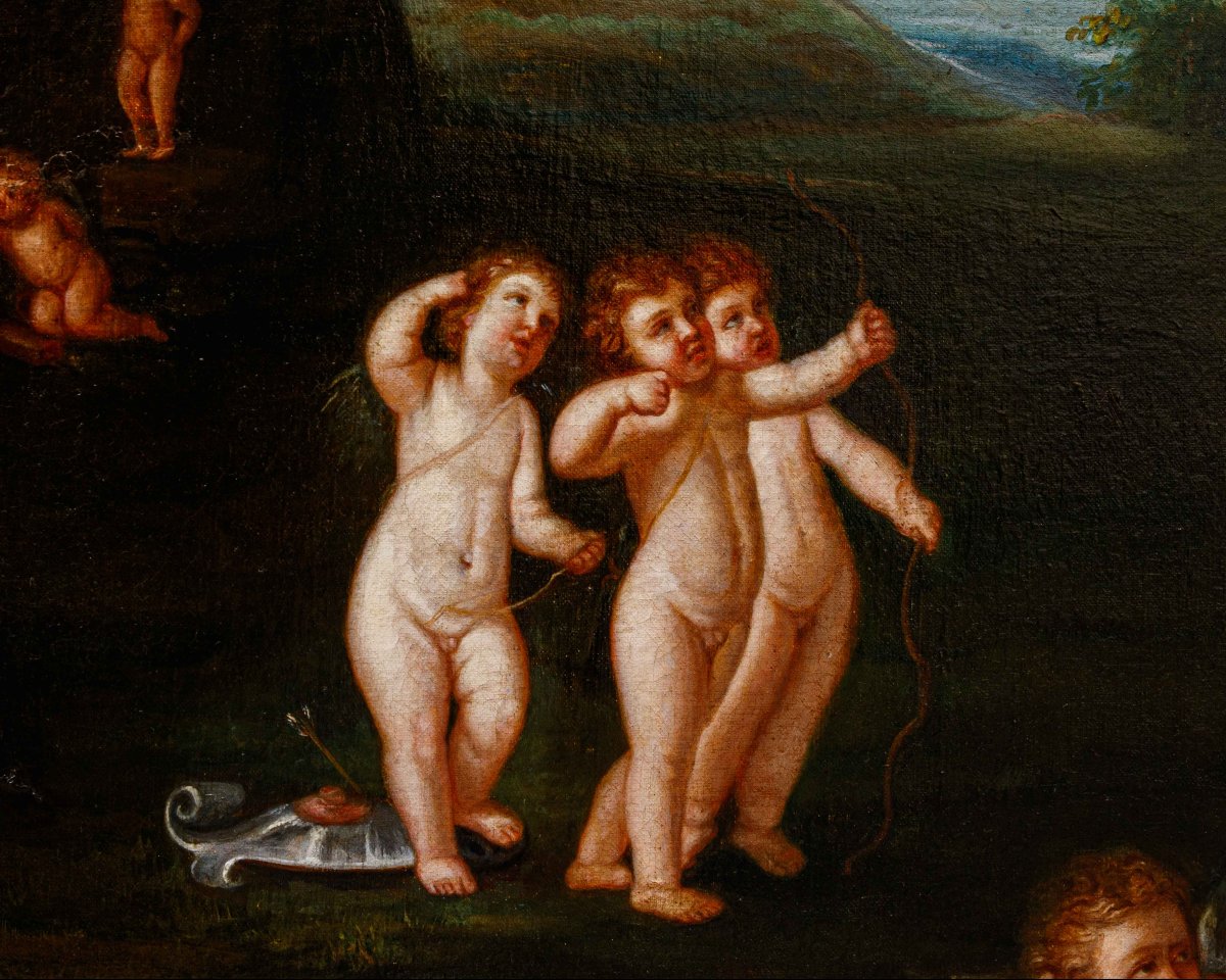 Cerchia di Francesco Albani (Bologna, 1578 – 1660), Il riposo di Venere e Vulcano-photo-4