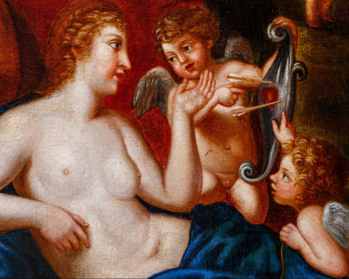 Cerchia di Francesco Albani (Bologna, 1578 – 1660), Il riposo di Venere e Vulcano-photo-5