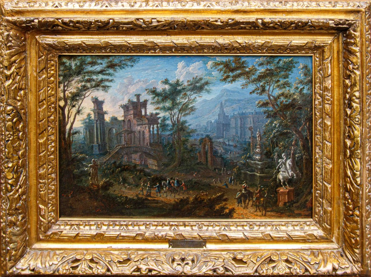Jan Joseph Horemans il Vecchio (Anversa, 16 agosto 1682 – Anversa, 1759), Capriccio con figure