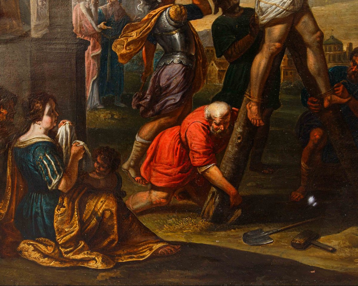 Vincent Malò (Cambrai 1602/06-Roma 1644), La crocifissione di S. Andrea-photo-2