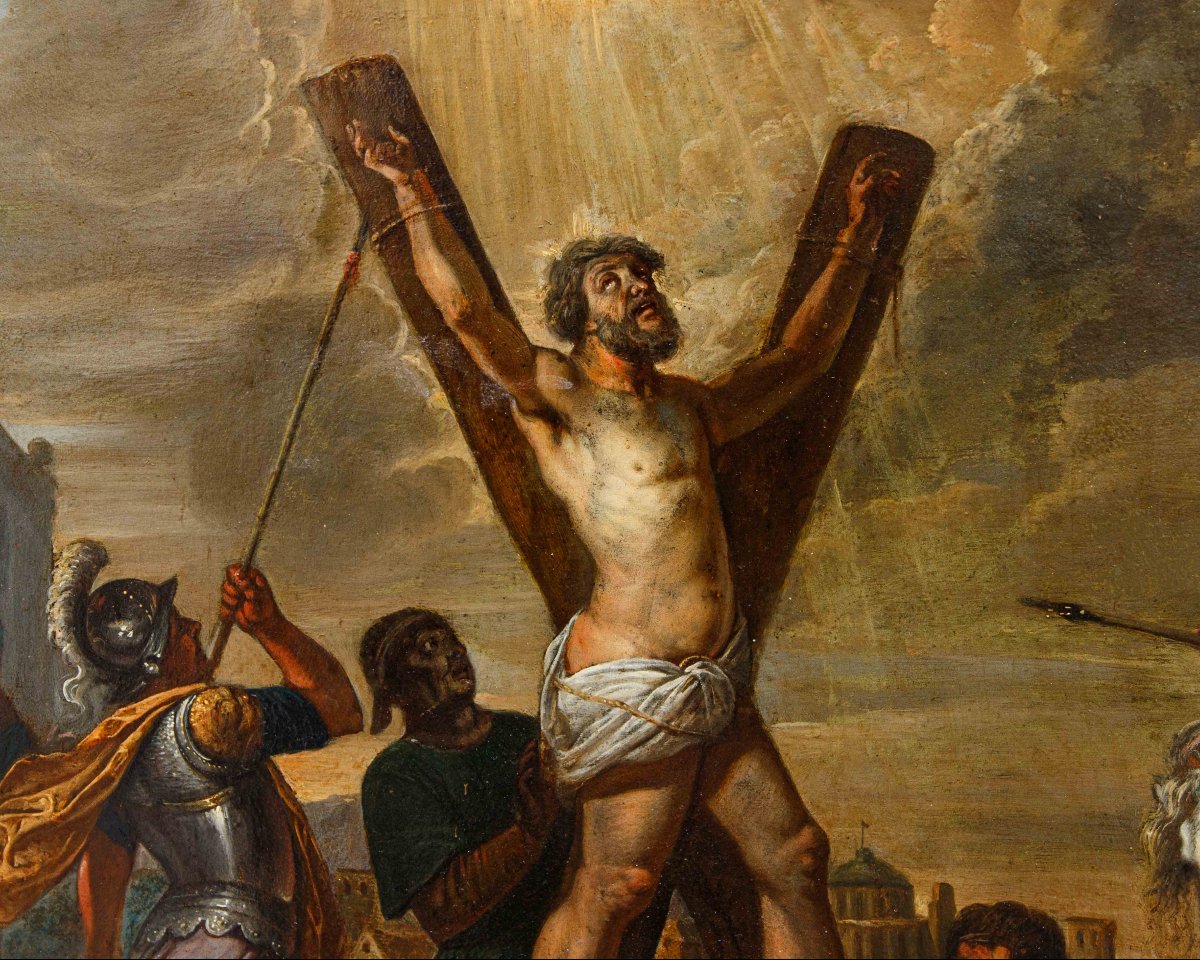 Vincent Malò (Cambrai 1602/06-Roma 1644), La crocifissione di S. Andrea-photo-4