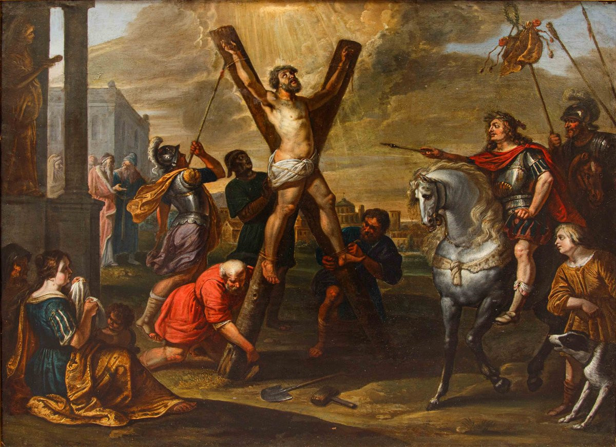 Vincent Malò (Cambrai 1602/06-Roma 1644), La crocifissione di S. Andrea-photo-6