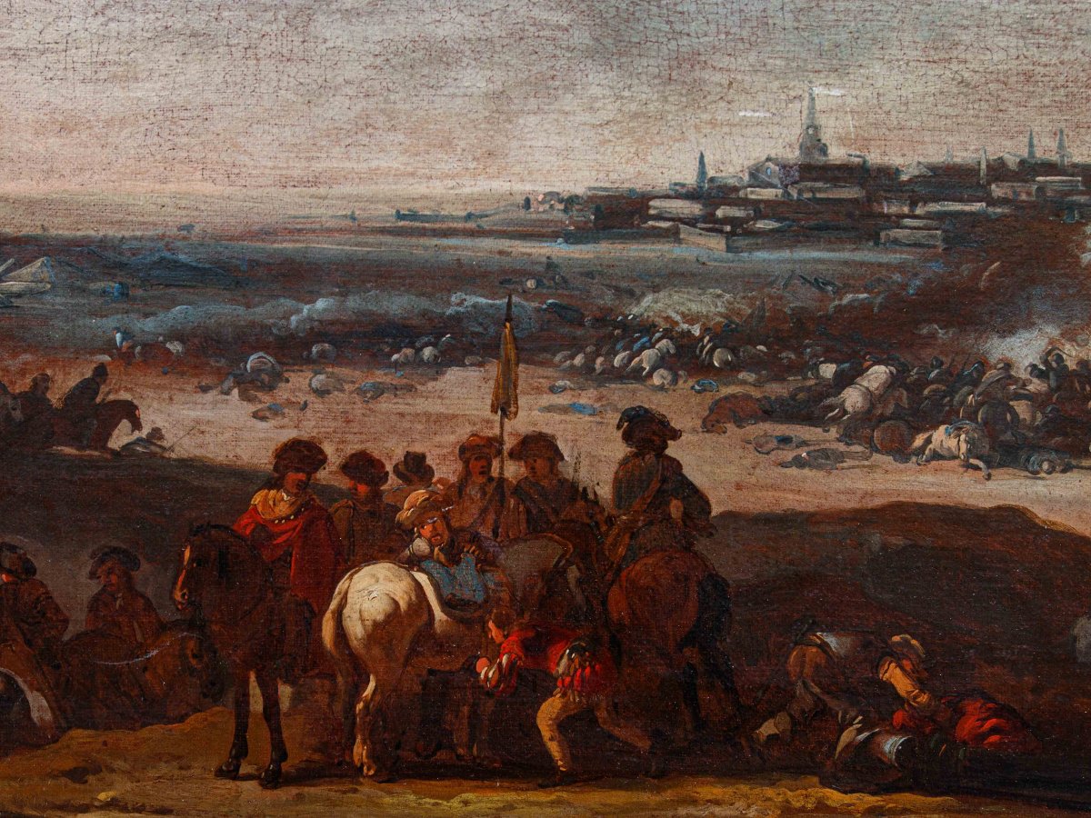 Marzio Masturzio (attivo a Napoli e Roma attorno alla metà del XVII Secolo), Scena di battaglia-photo-3