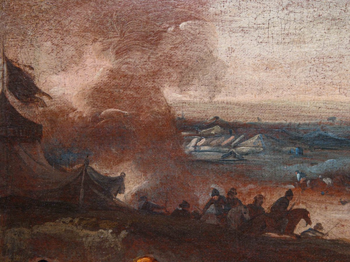 Marzio Masturzio (attivo a Napoli e Roma attorno alla metà del XVII Secolo), Scena di battaglia-photo-4