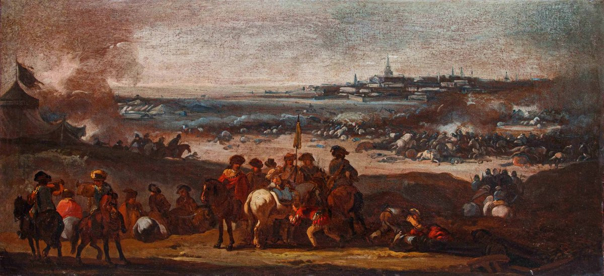 Marzio Masturzio (attivo a Napoli e Roma attorno alla metà del XVII Secolo), Scena di battaglia-photo-6