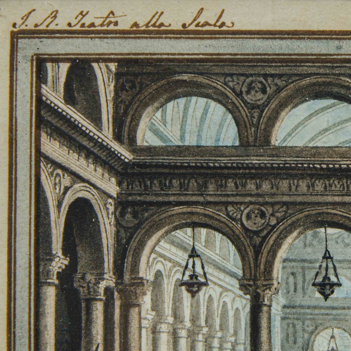 Alessandro Sanquirico (Milano, 1777- 1849), Quattro scene teatrali e una veduta di Milano-photo-2