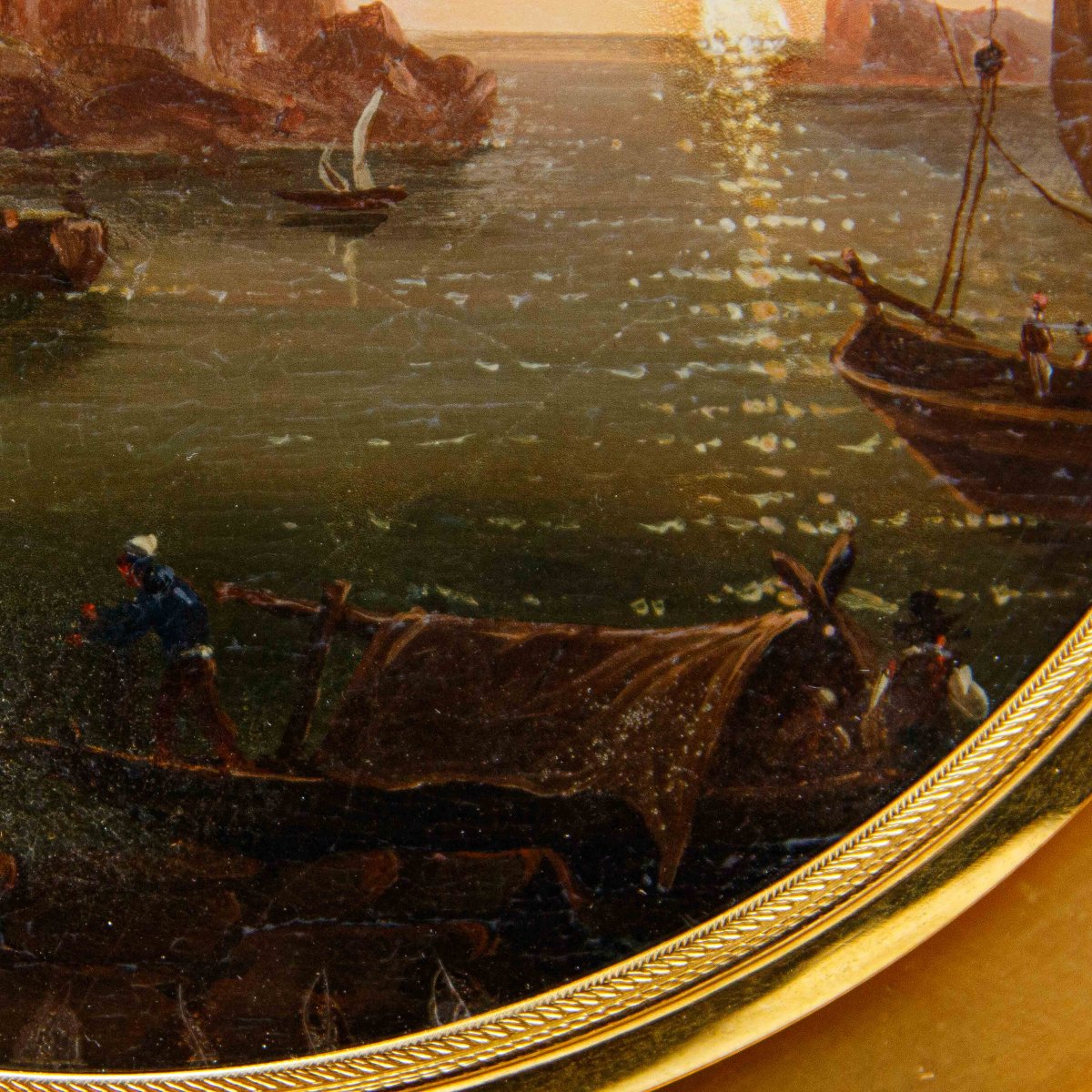 Giovan Battista dell’Acqua (Milano, 1790-1845), Marina con fortezza-photo-5