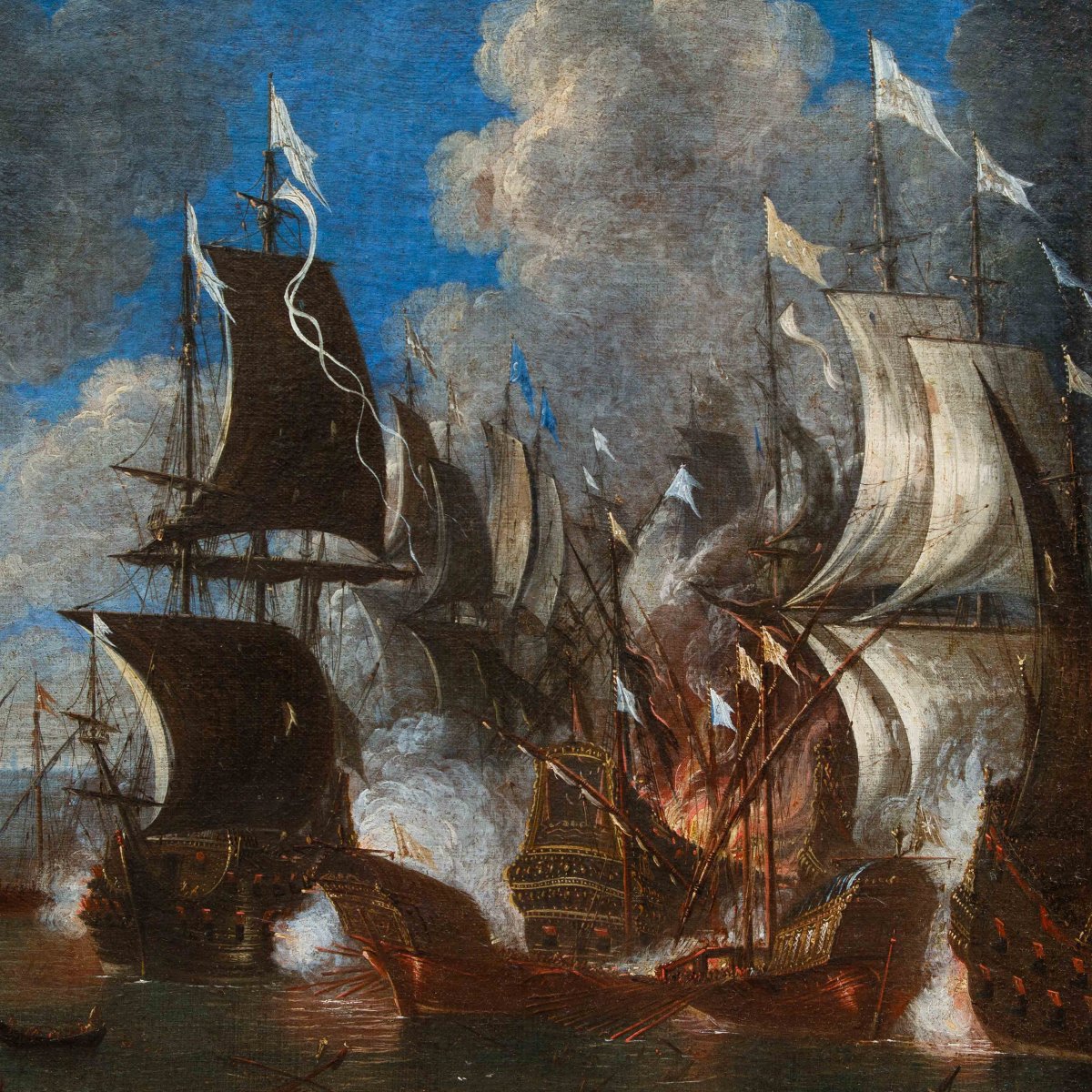 Cerchia di Abraham Storck (Amsterdam, 1644-1708), Battaglie navali-photo-5