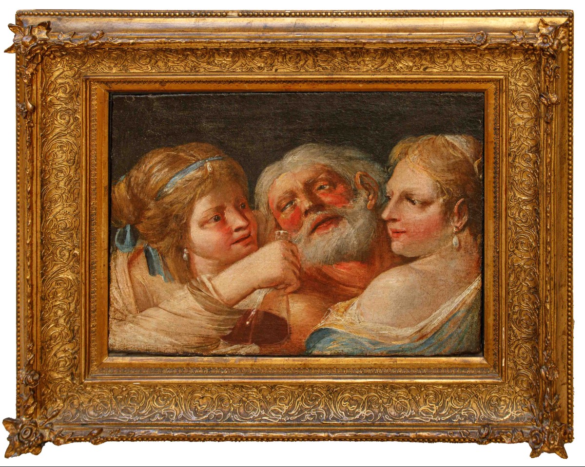 Scuola veneta, metà del XVIII secolo, Loth e le figlie