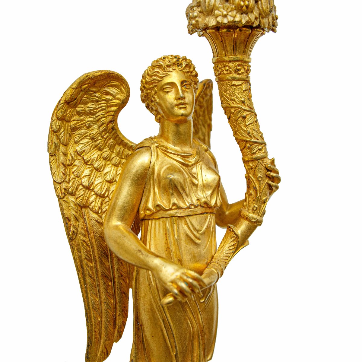 Francia, epoca Impero, Coppia di candelabri a quattro luci-photo-6