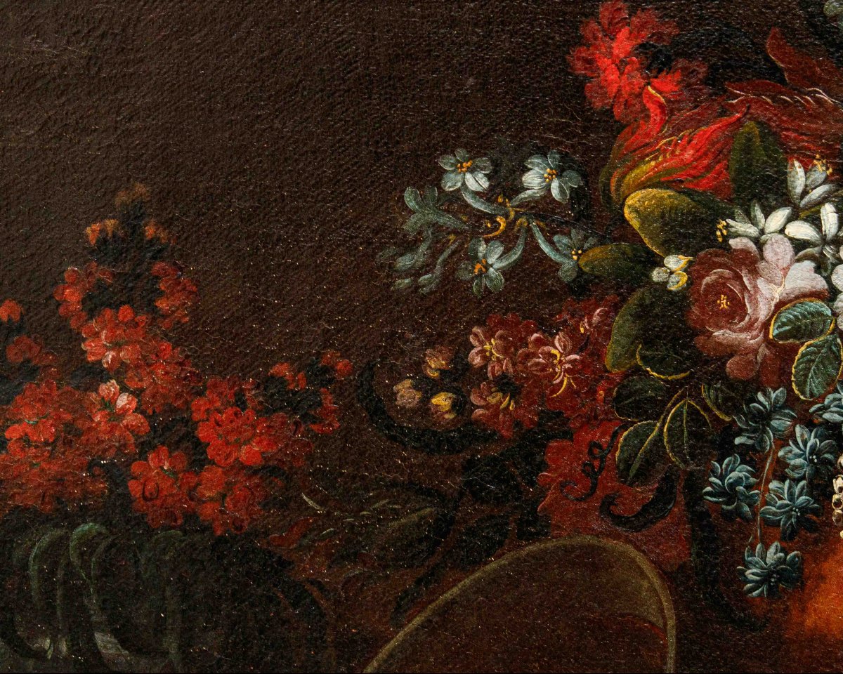 Domenico Levo (attivo nella seconda metà del XVII secolo), Natura morta con fiori e frutta-photo-4