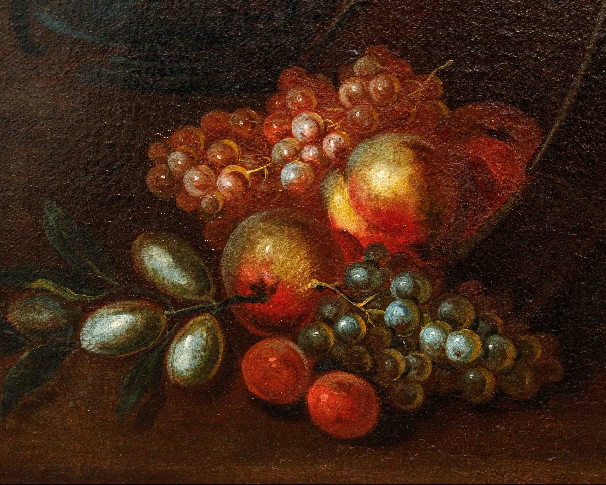 Domenico Levo (attivo nella seconda metà del XVII secolo), Natura morta con fiori e frutta-photo-1