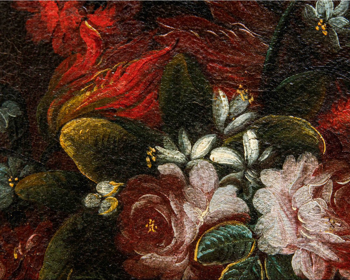 Domenico Levo (attivo nella seconda metà del XVII secolo), Natura morta con fiori e frutta-photo-5