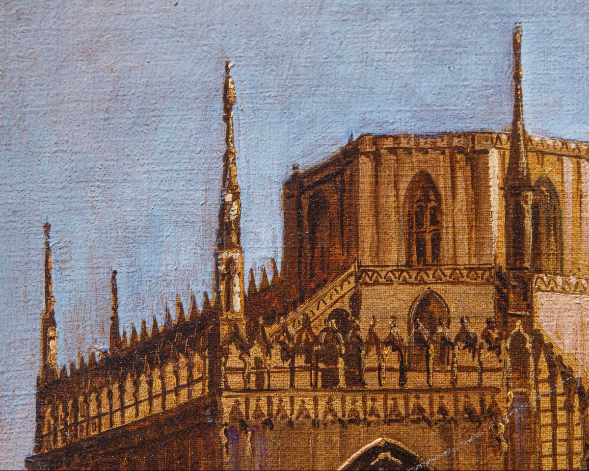 Giulio Vitali, XX secolo, Veduta del Duomo di Milano-photo-3