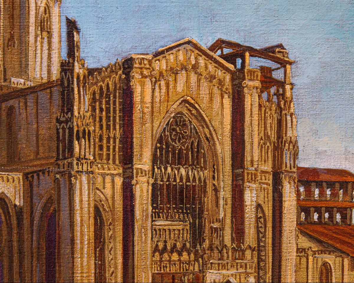 Giulio Vitali, XX secolo, Veduta del Duomo di Milano-photo-5