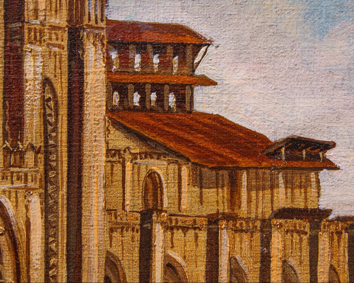 Giulio Vitali, XX secolo, Veduta del Duomo di Milano-photo-6