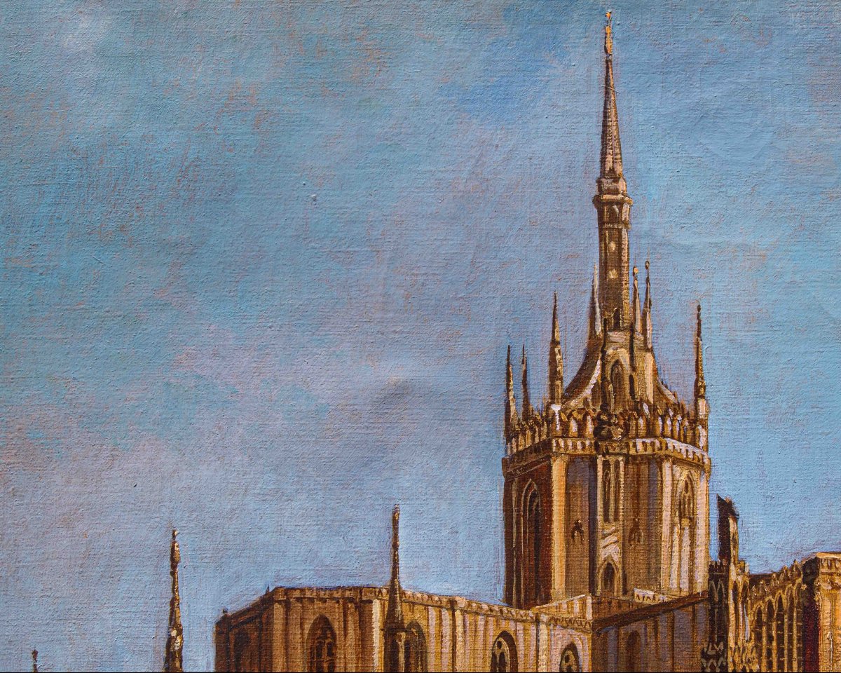 Giulio Vitali, XX secolo, Veduta del Duomo di Milano-photo-8