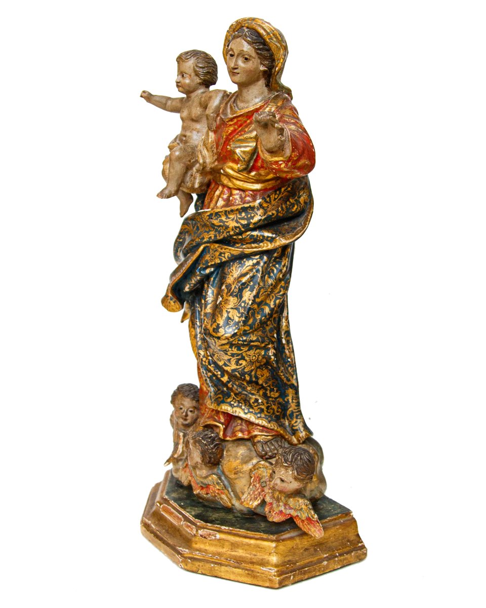 Scuola genovese, bottega di Anton Maria Maragliano, Madonna in gloria con il Bambino-photo-4