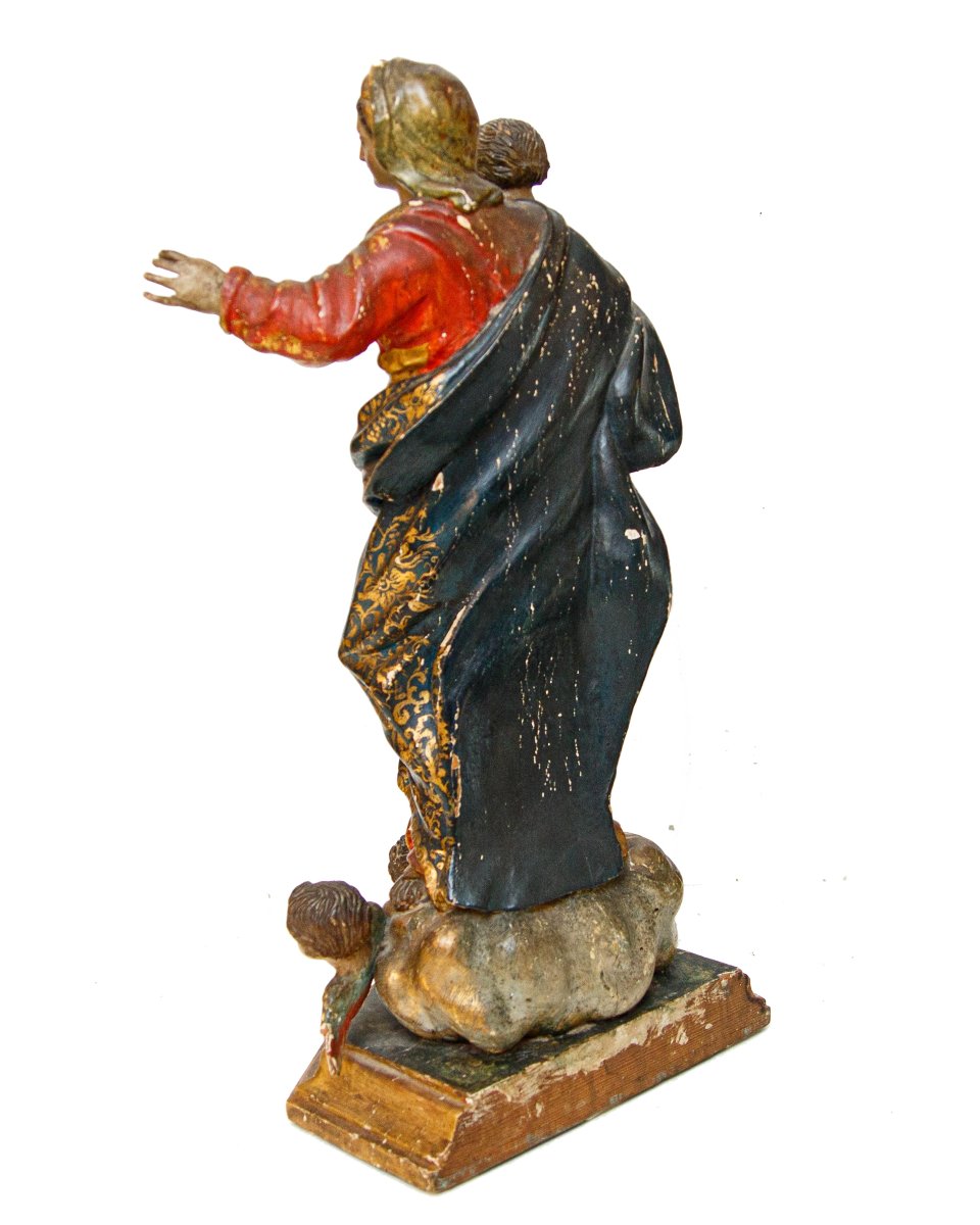 Scuola genovese, bottega di Anton Maria Maragliano, Madonna in gloria con il Bambino-photo-1
