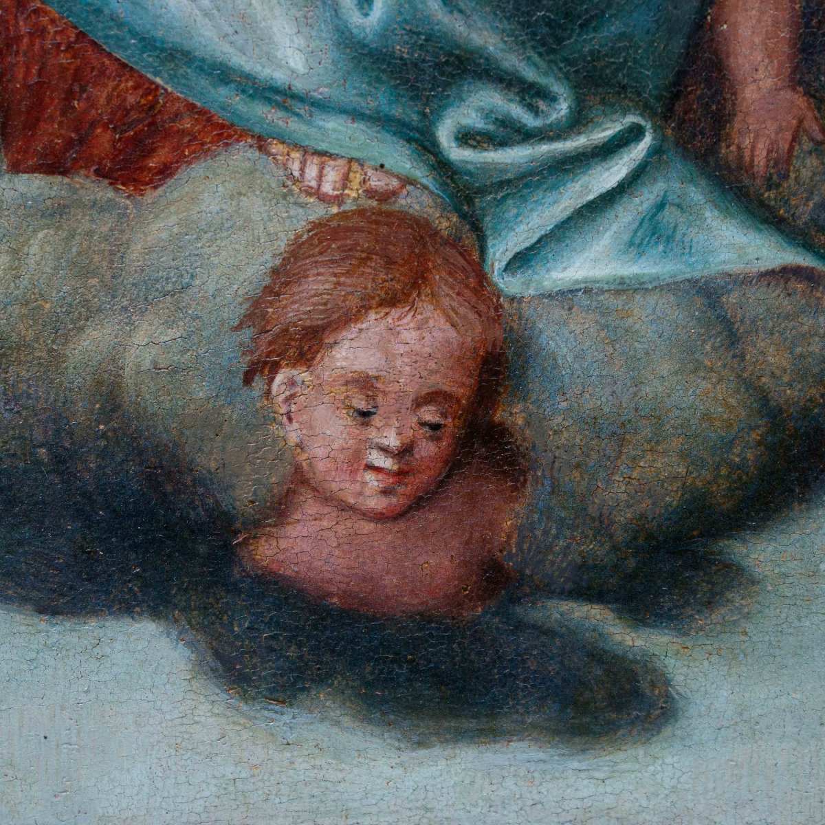 Scuola emiliana, XVIII secolo, Madonna con Bambino-photo-3