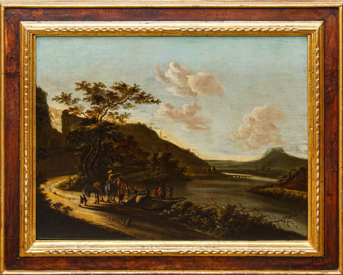 Paesaggio con personaggi