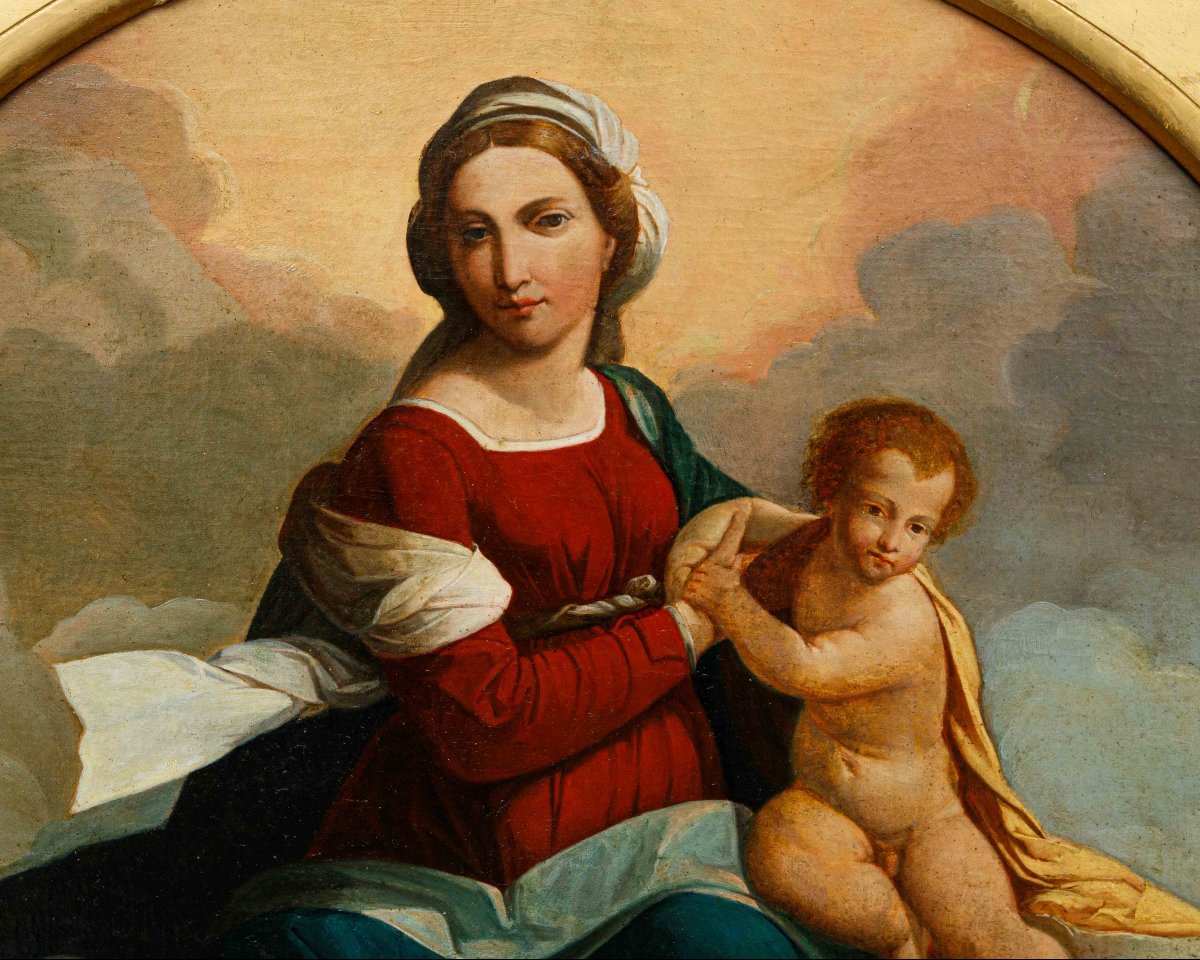 XIX secolo, da Benvenuto Tisi da Garofalo, detto Il Garofalo, Madonna in gloria con il Bambino-photo-2