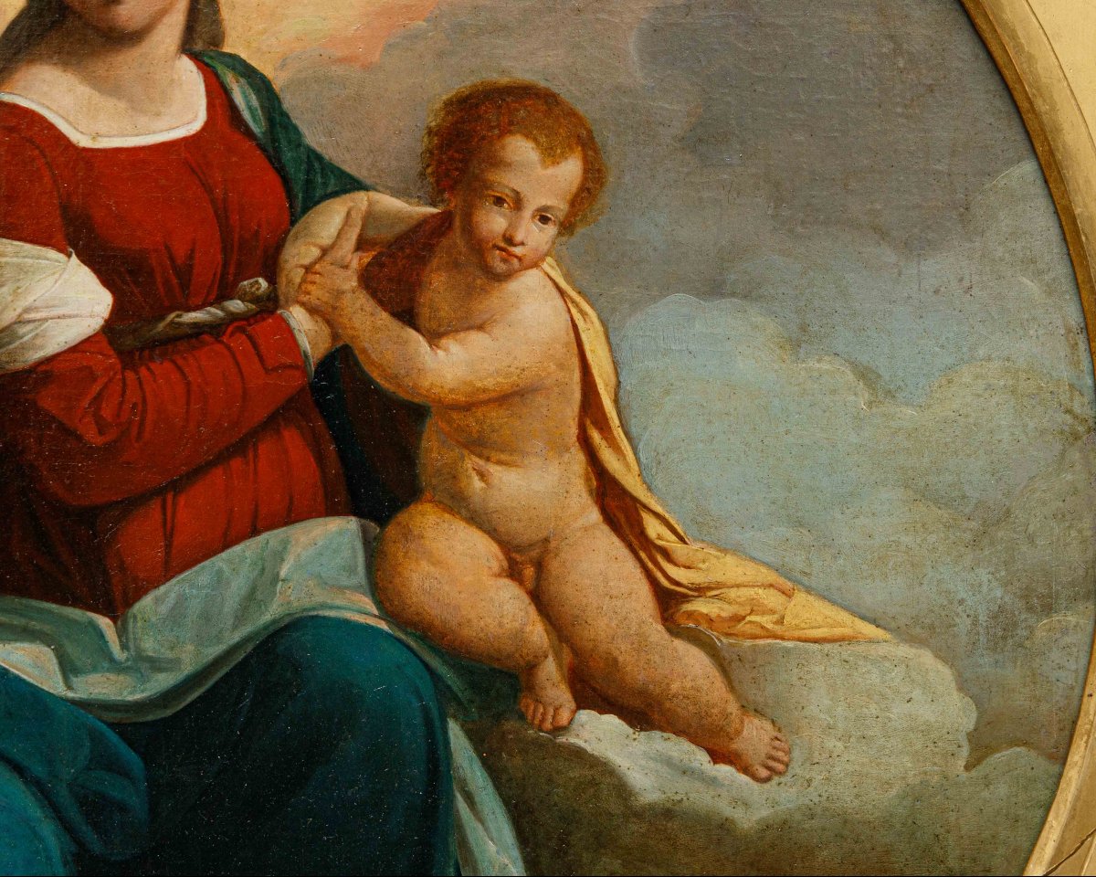 XIX secolo, da Benvenuto Tisi da Garofalo, detto Il Garofalo, Madonna in gloria con il Bambino-photo-3
