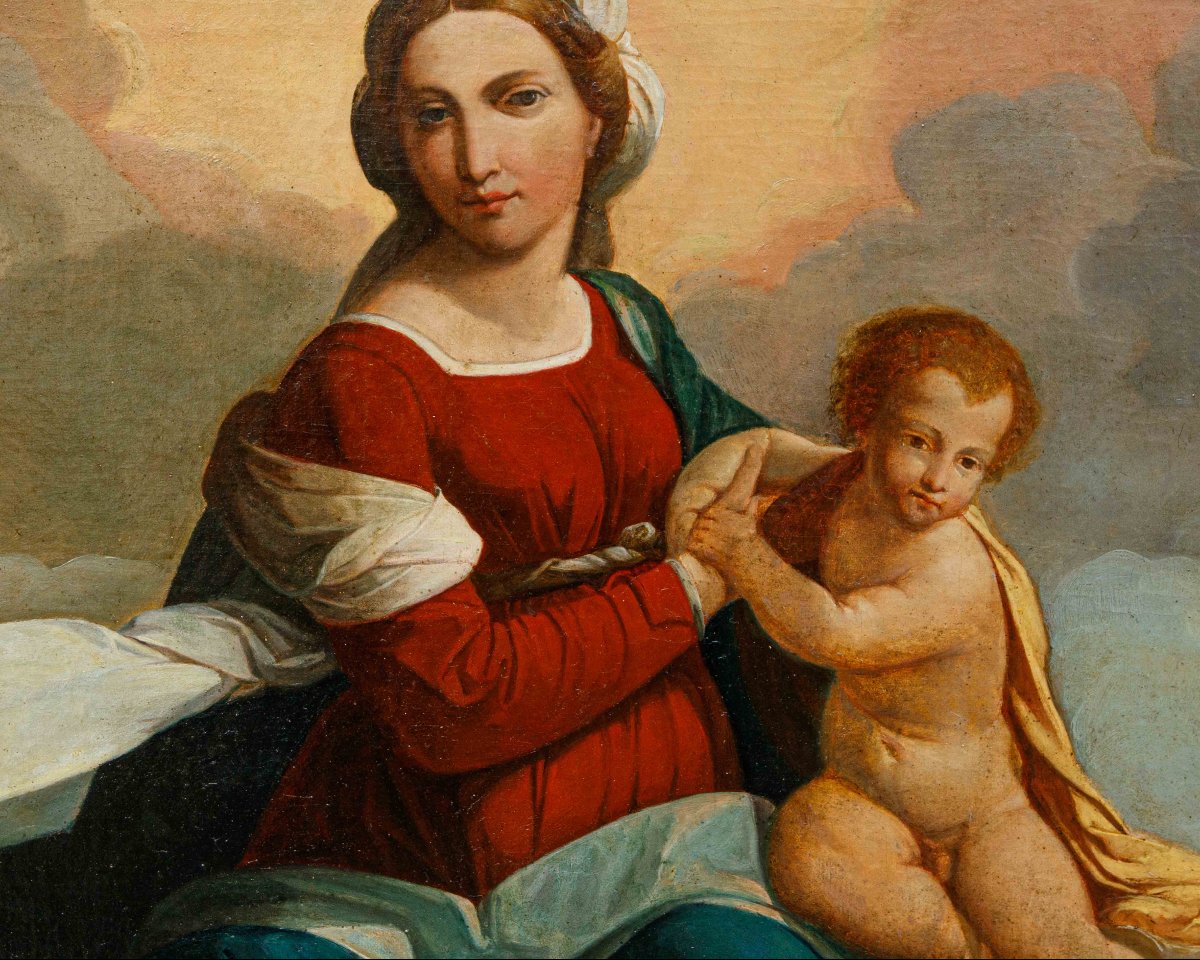 XIX secolo, da Benvenuto Tisi da Garofalo, detto Il Garofalo, Madonna in gloria con il Bambino-photo-1